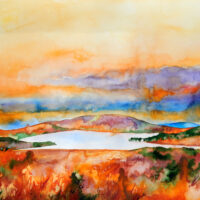 Scottish Heather 5 watercolour version.