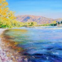 White pebble stream