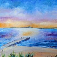 Port Arthur pier oil painting